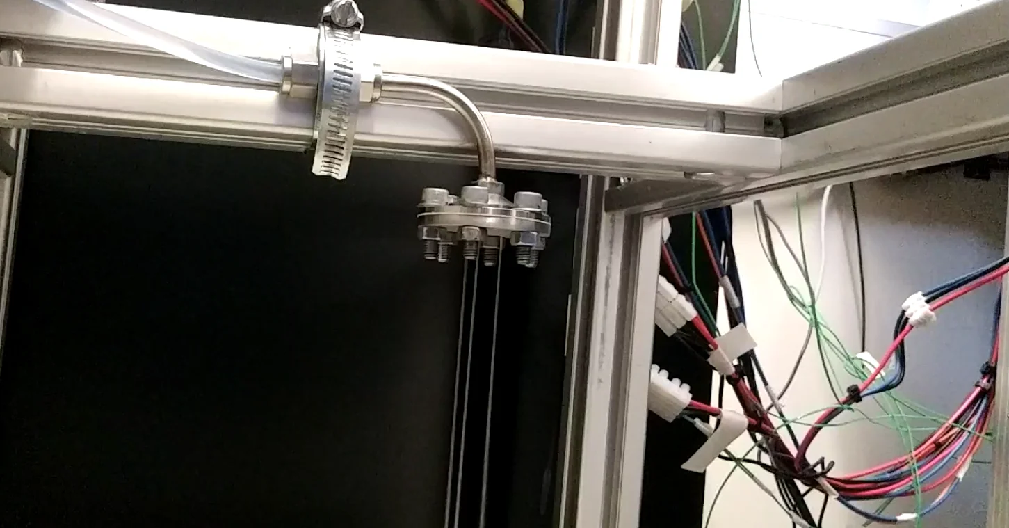 Water-based cold-flow testing used to validate the hydraulic behaviour of the redesigned injector